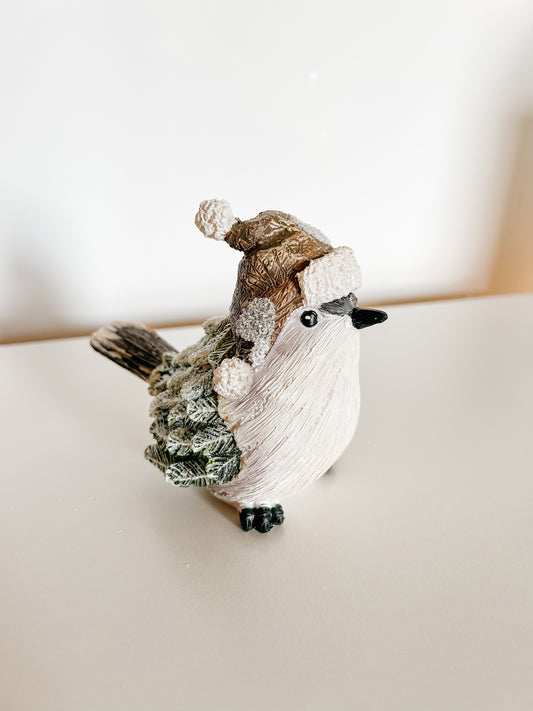 “Winter Bird with Hat” Figurine