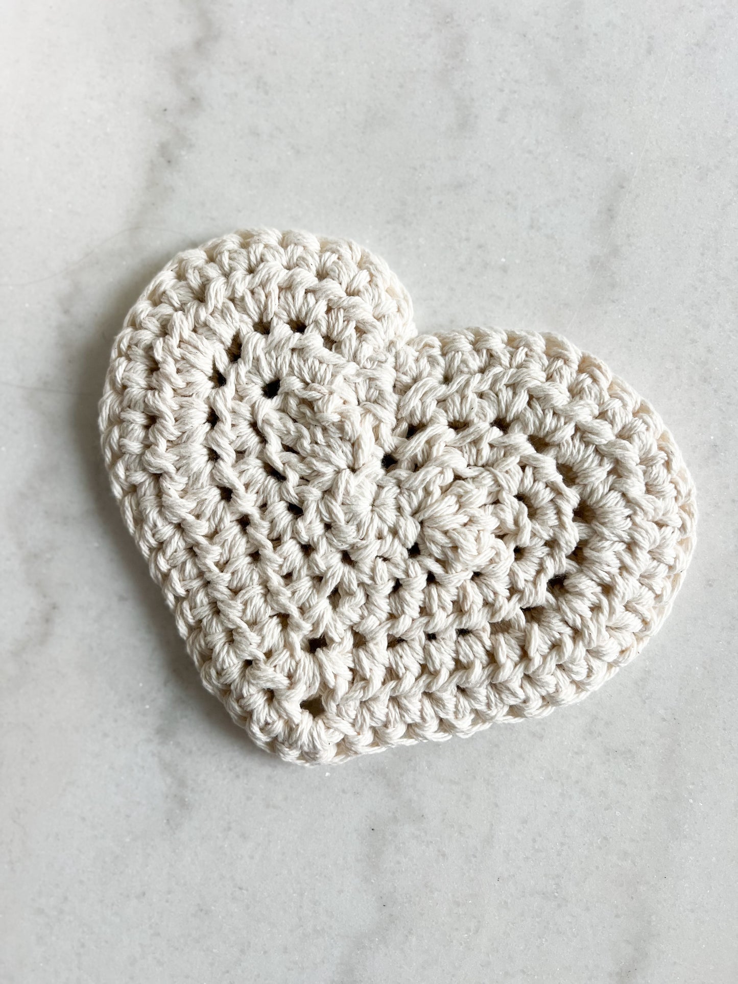 Crocheted Heart - Cream