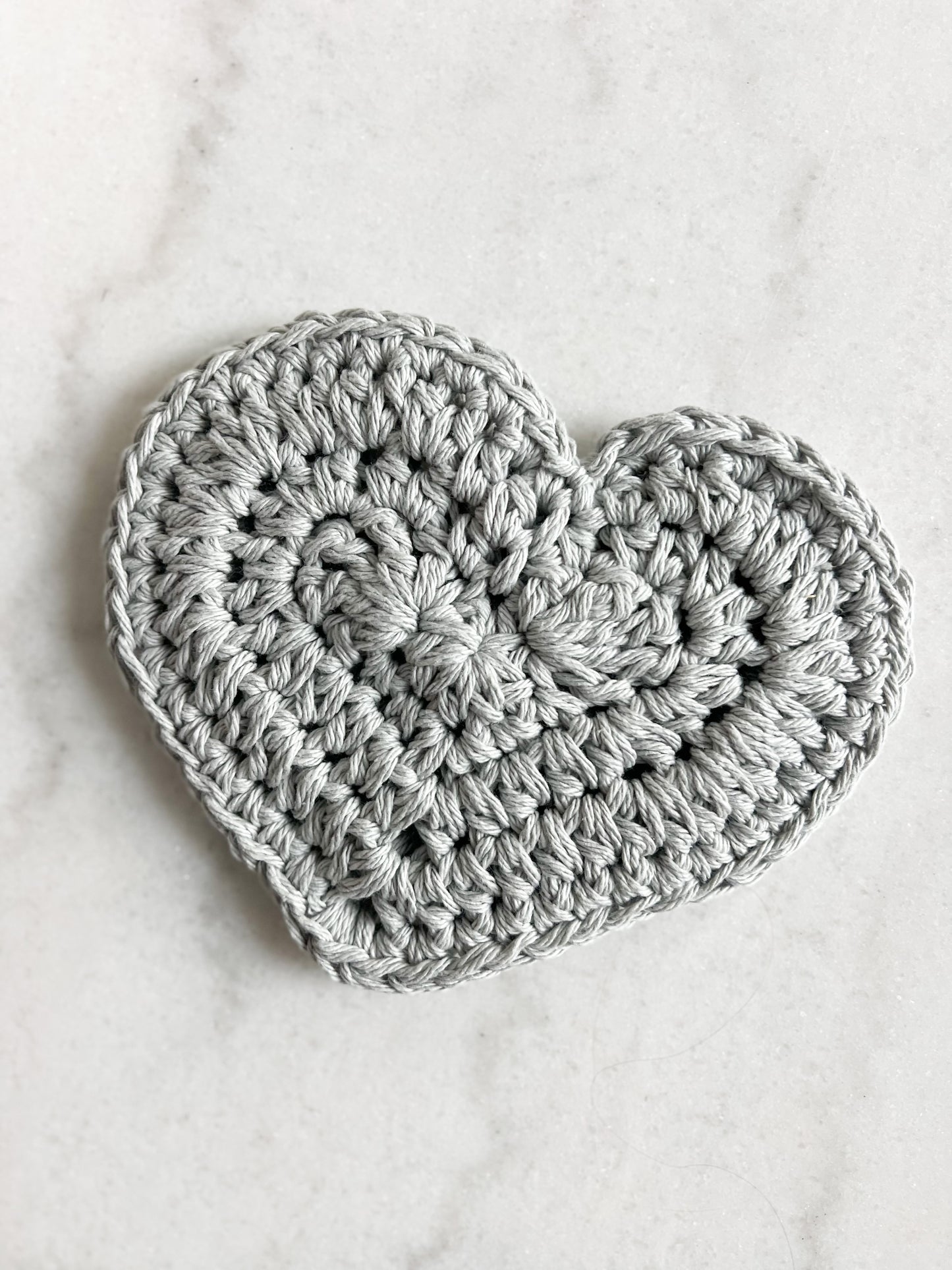 Crocheted Heart - Grey