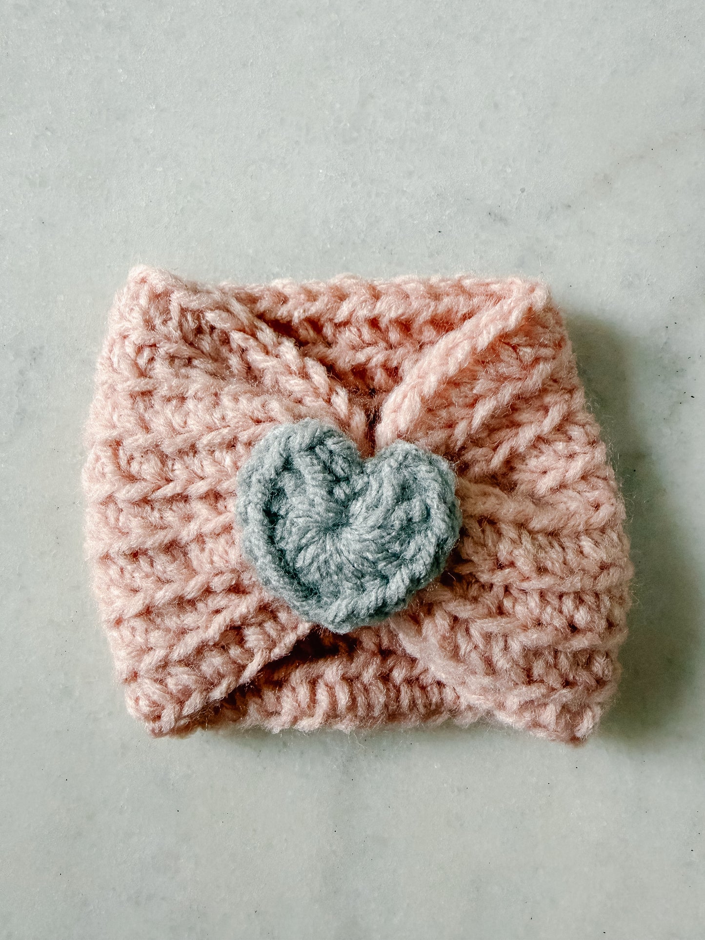 Crocheted Heart Cup Cozy