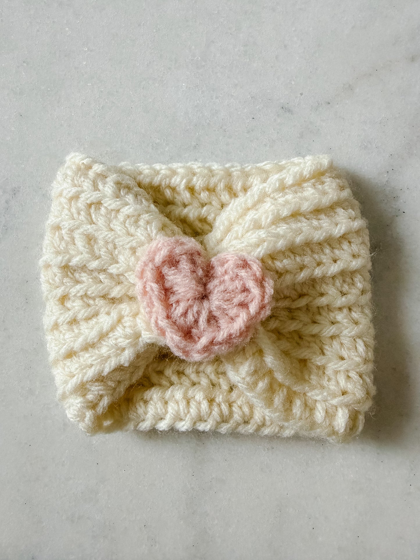 Crocheted Heart Cup Cozy