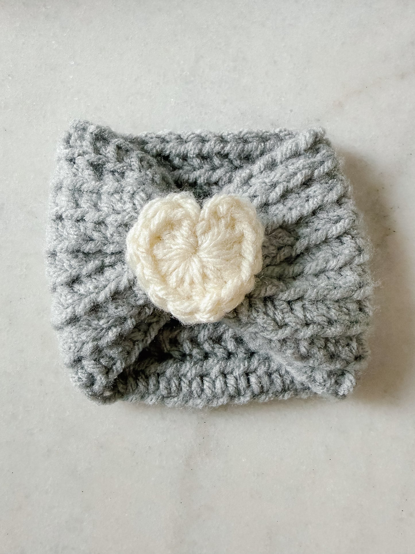 Crocheted Heart Cup Cozy