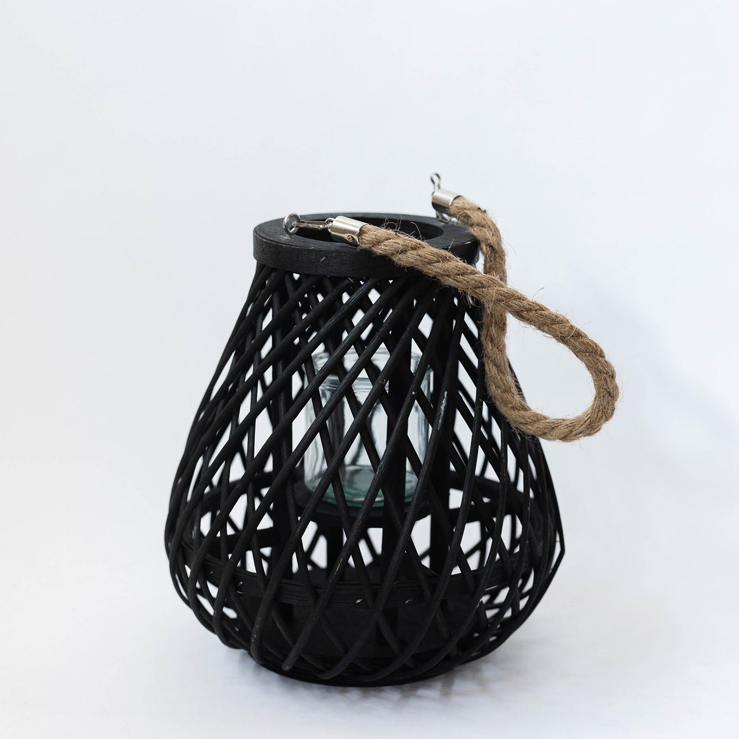 Black Woven Lantern - Small