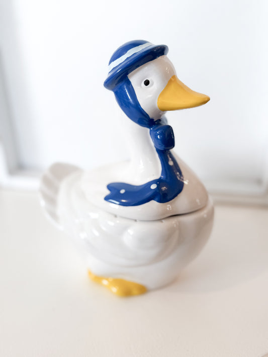 Vintage Goose with Hat Canister
