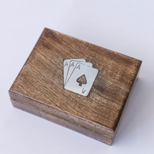 Wooden Playing Card Box