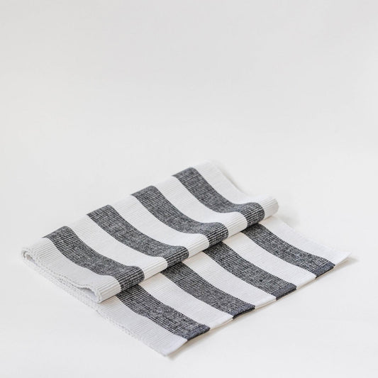 Cotton Wide Stripe Table Runner