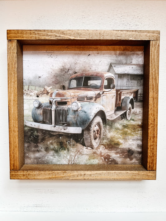 Old Truck Framed Print