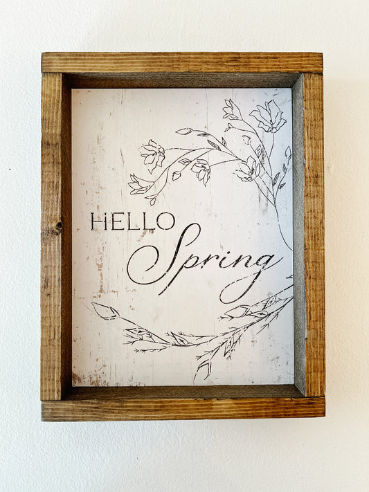 Hello Spring Framed Print