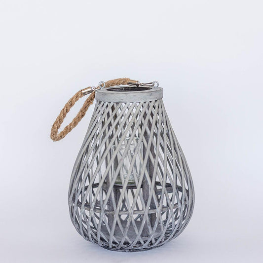 Grey Woven Lantern - Small
