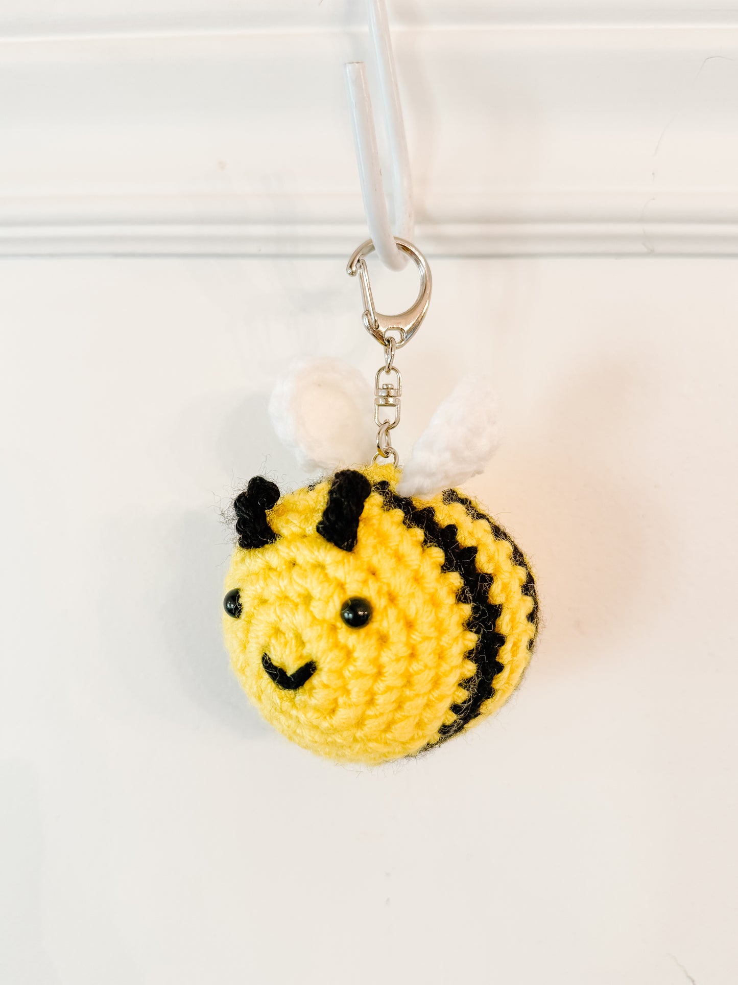 Crocheted Bee Keychain