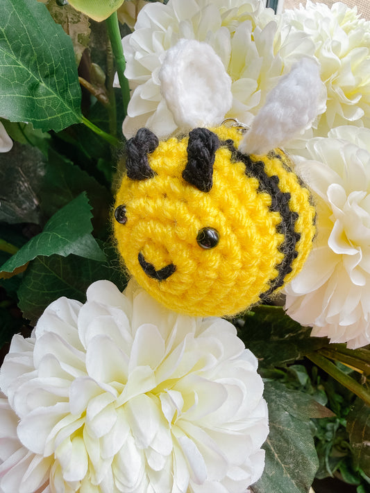 Crocheted Bee Keychain