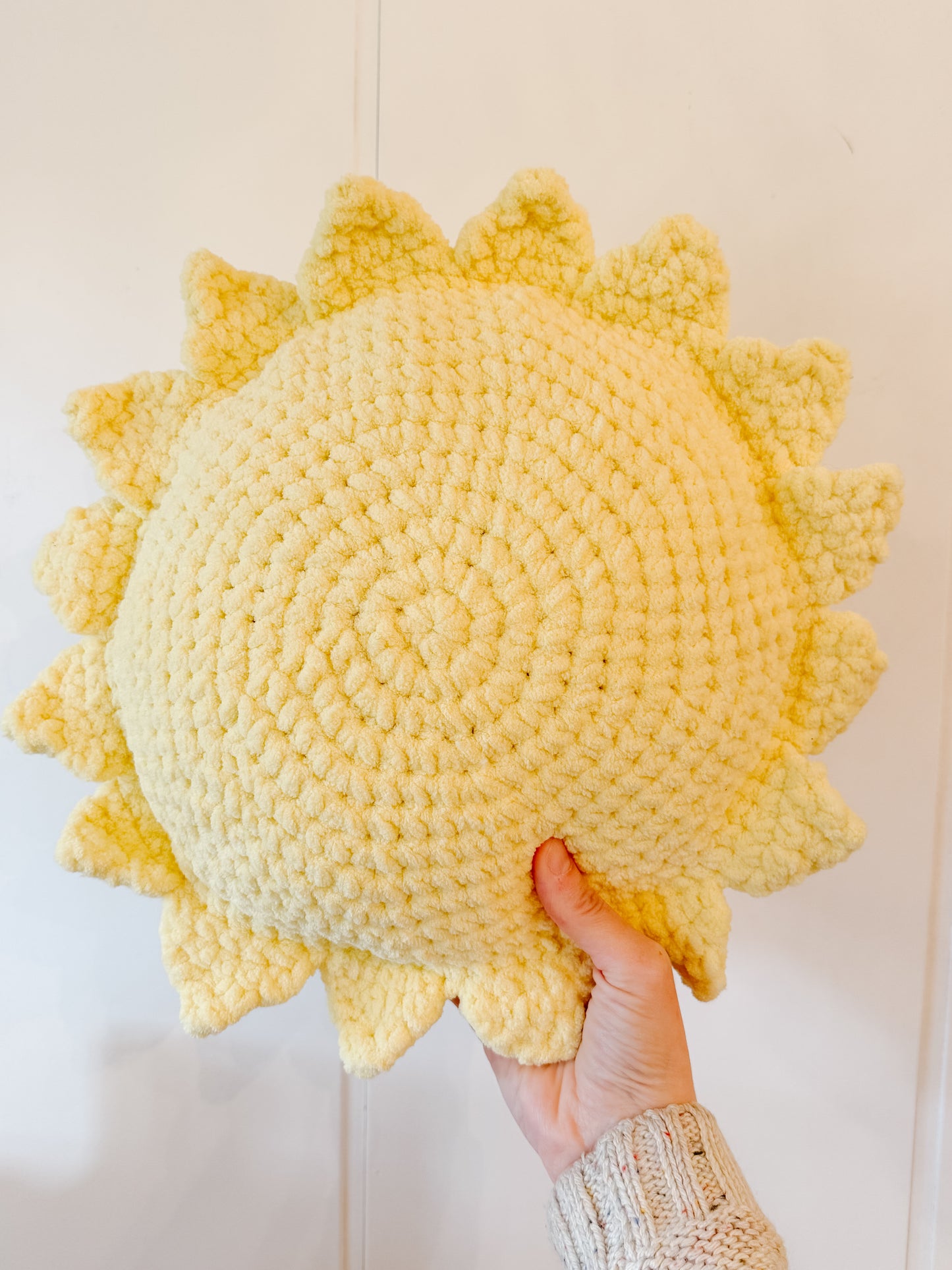 Crocheted Sun Pillow