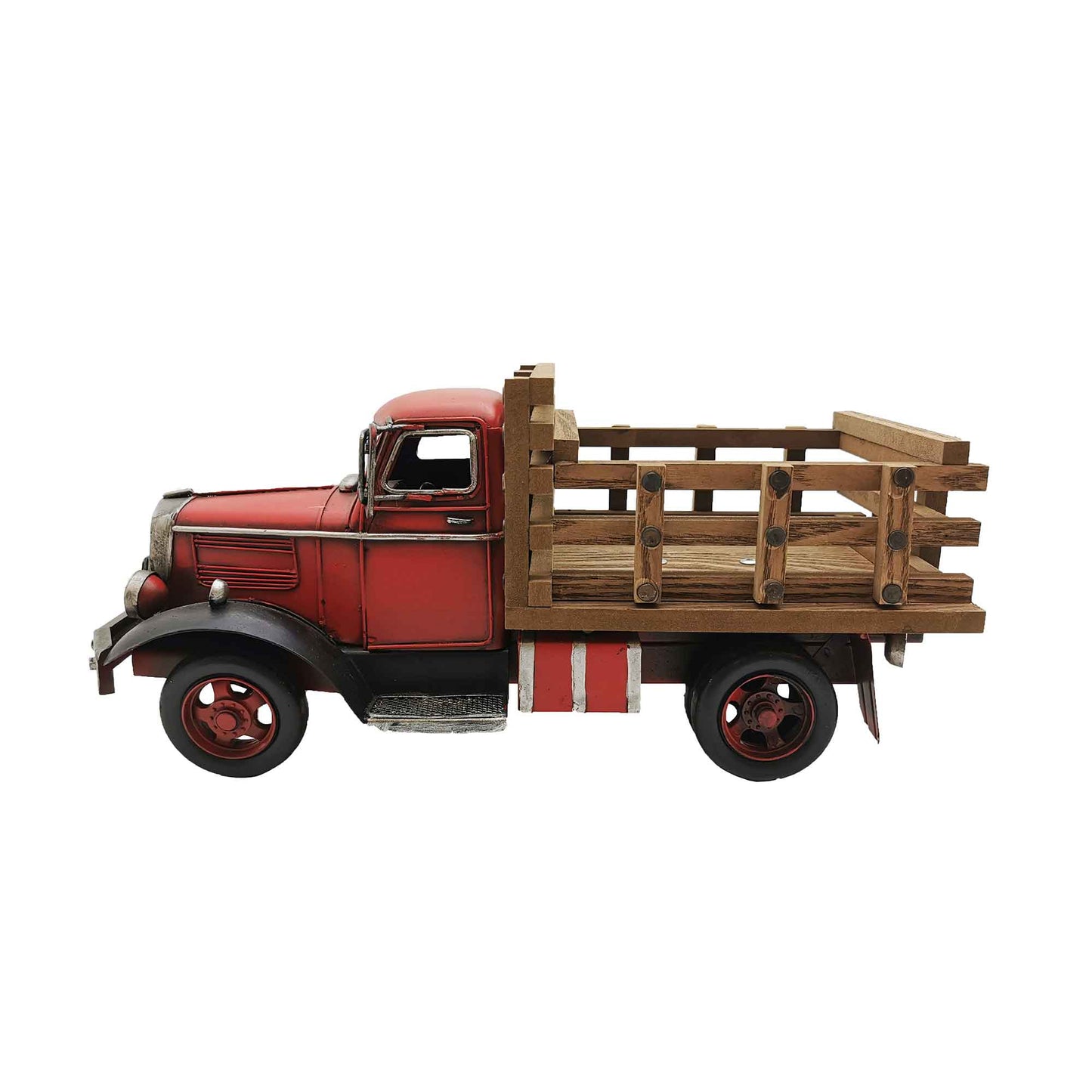 Red Metal Decorative Farm Truck