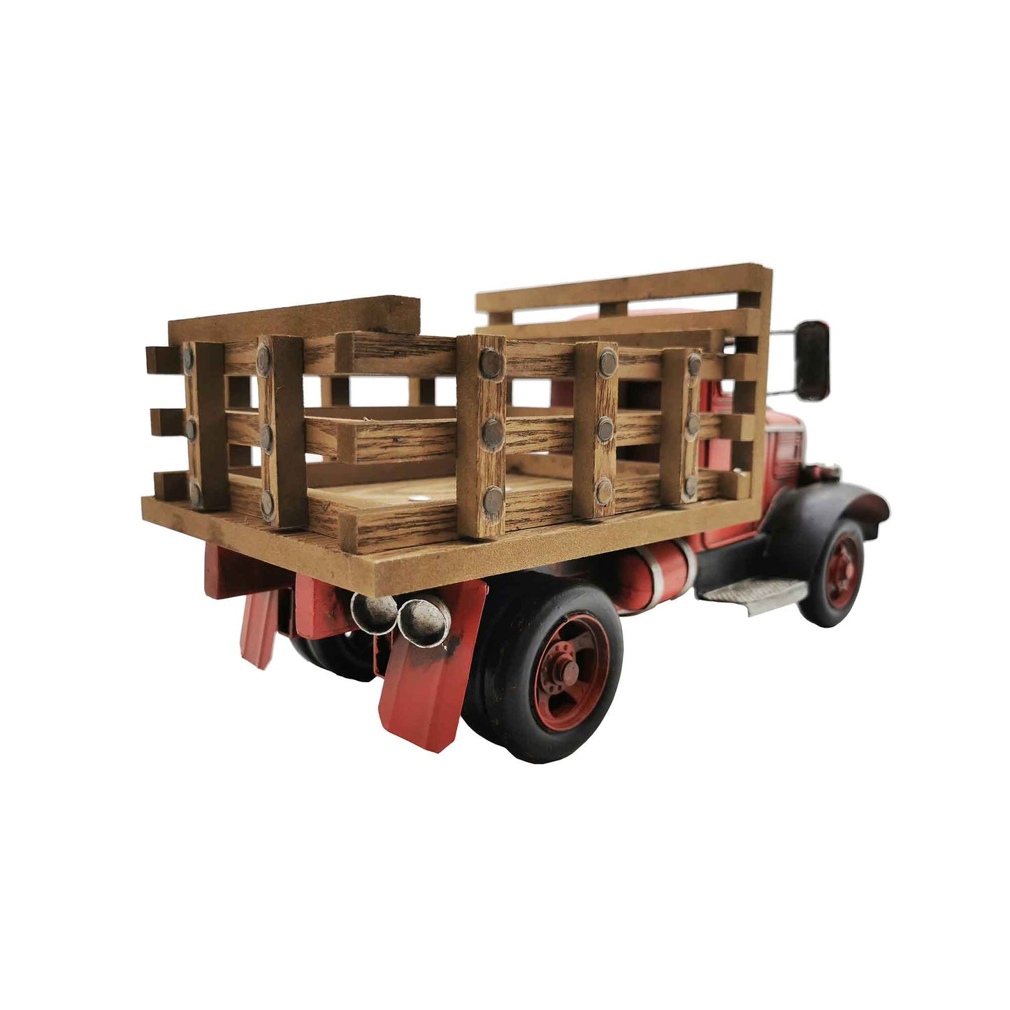 Red Metal Decorative Farm Truck