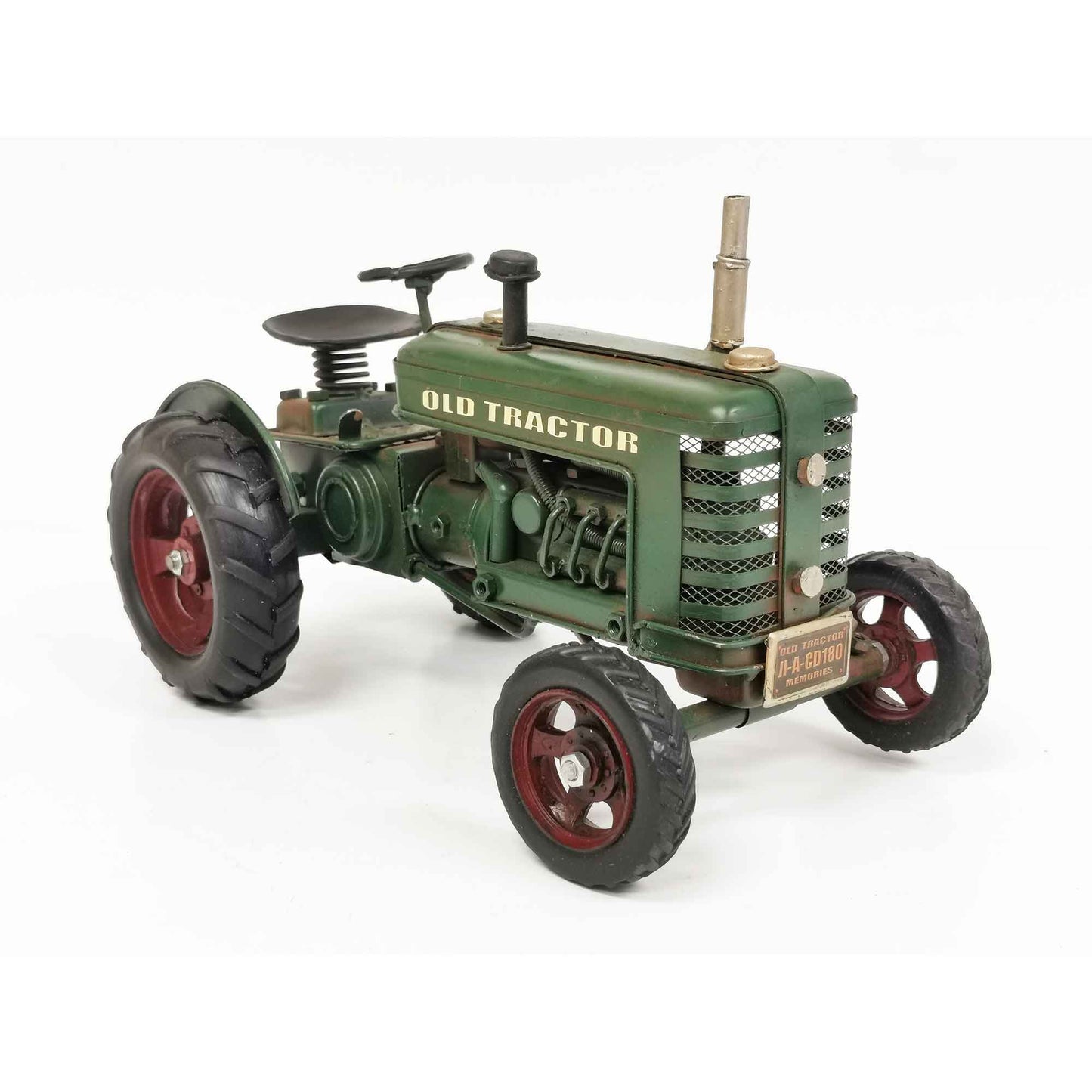 Green Metal Decorative Tractor