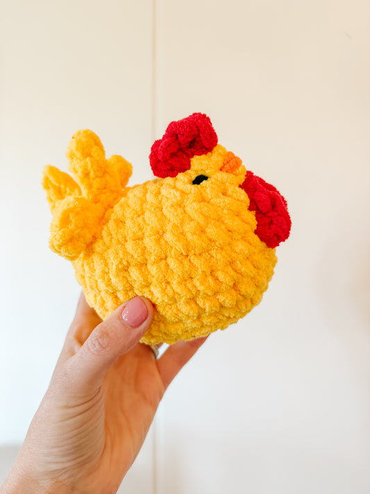 Crocheted Yellow Rooster Stuffie