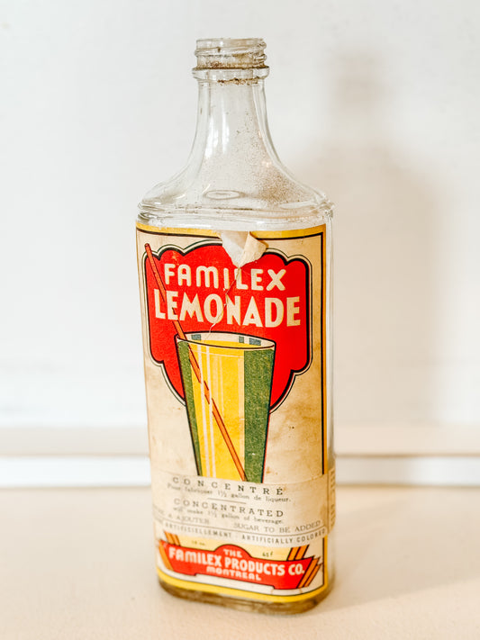 Vintage Glass Lemonade Bottle