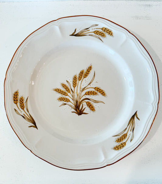 Vintage Stoneware Wheat Platter
