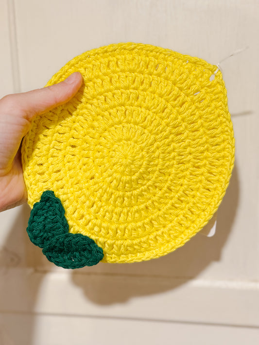Crocheted Lemon Hot Pad