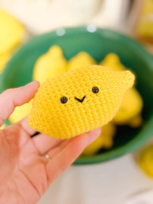Crocheted Lemon Stuffie/KeyChain