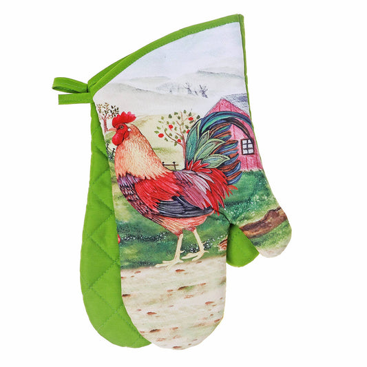 Rooster Oven Mitts - Set of Two