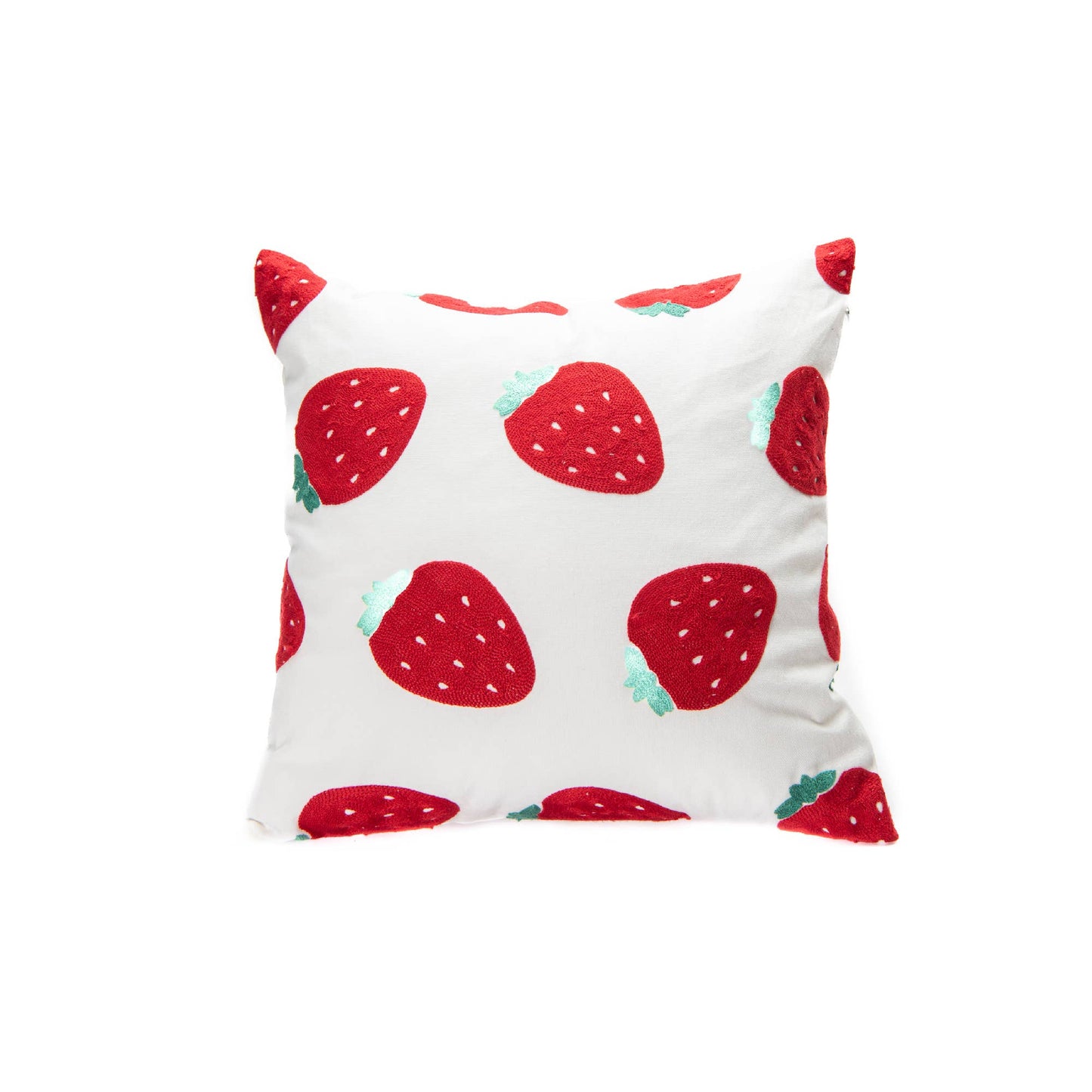 Strawberries: Cotton Pillow