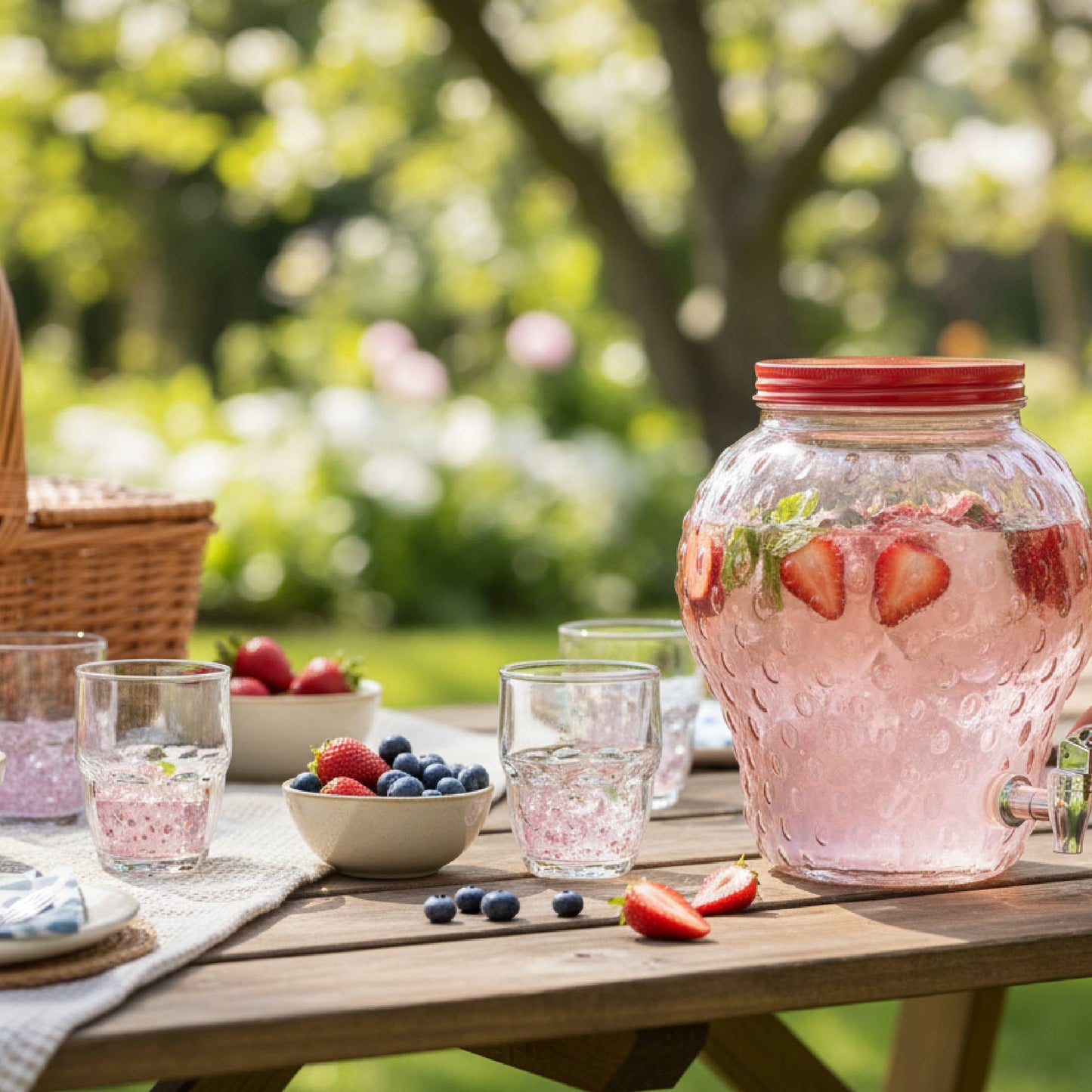 Strawberry Shape Drink Dispenser