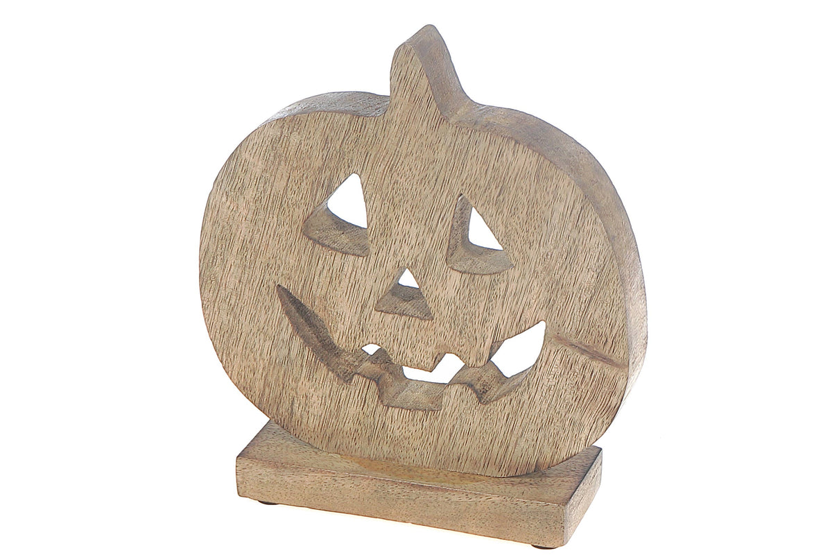 Wooden Jack-O-Lantern