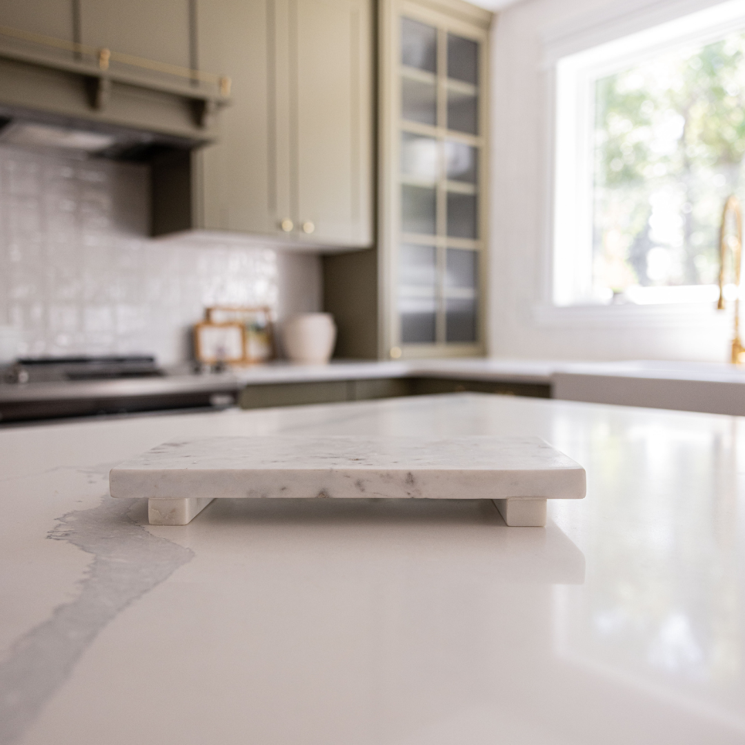 White Marble Trivet Riser