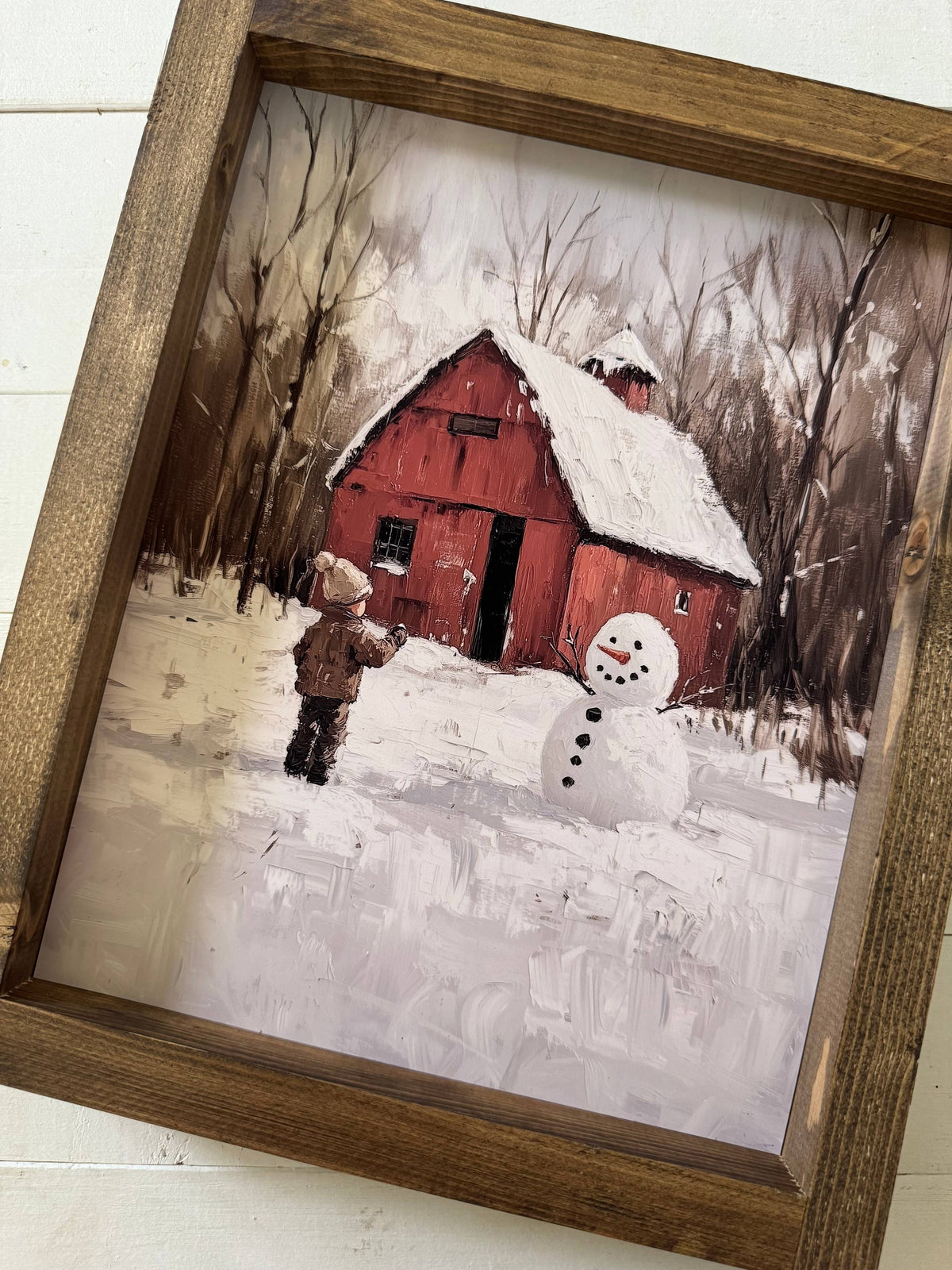 Country winter print: Dark Walnut / 13x17