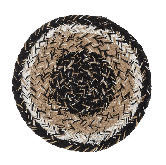 Braided Trivet - Black Haze - 8"