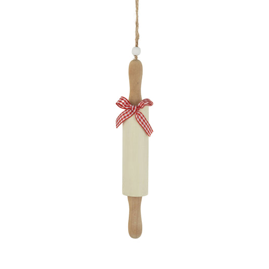 Wooden Rolling Pin Ornament 7”