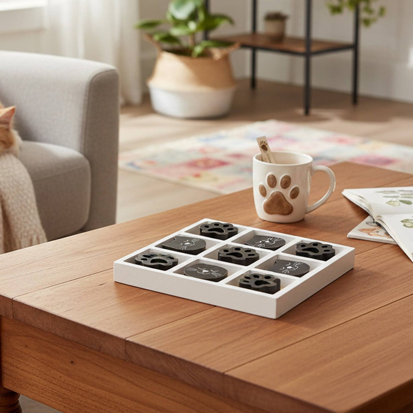 Tic Tac Toe Gameboard - Cat
