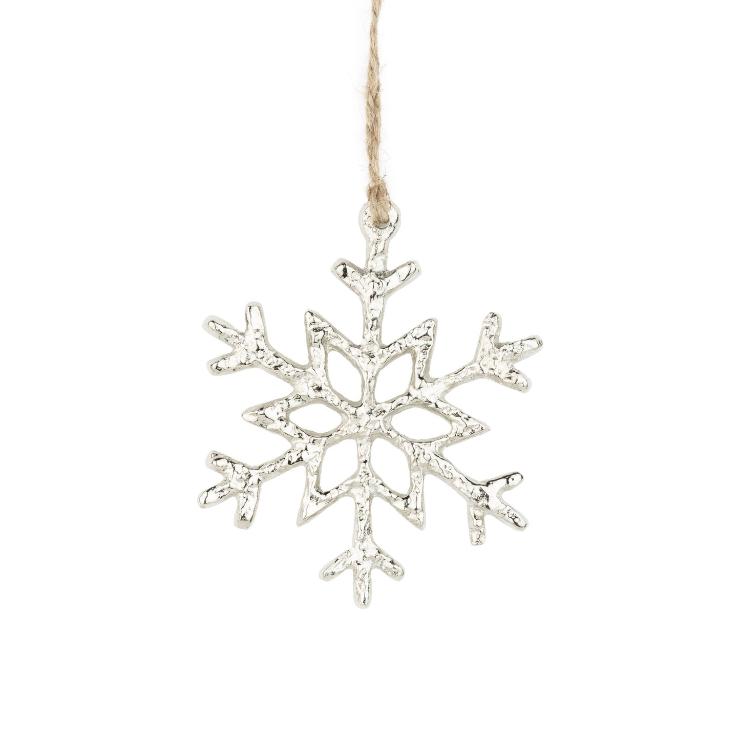 Silver Metal Snowflake Ornament4”