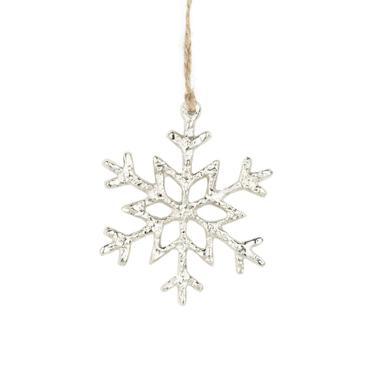 Silver Metal Snowflake Ornament4”