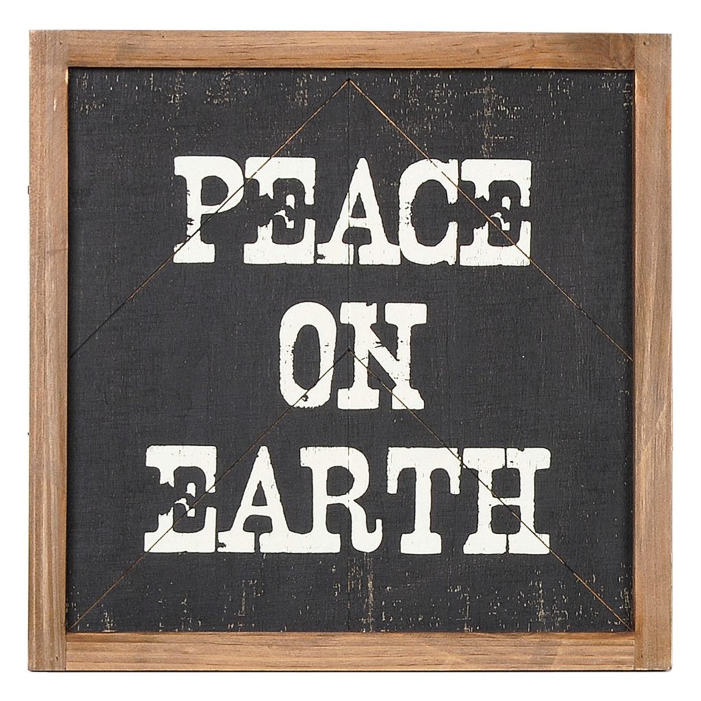 Peace on Earth Sign - 14x14
