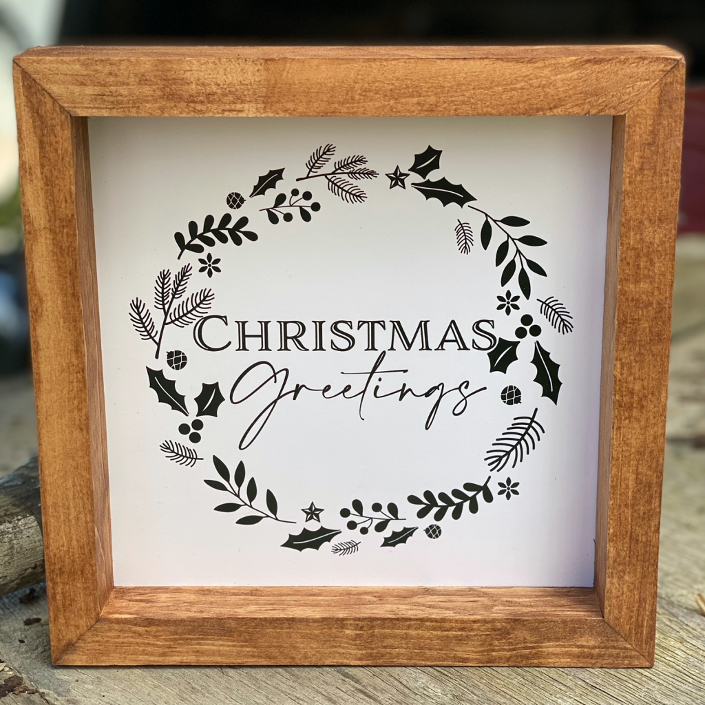 Christmas Greetings - 8x8 Print Framed