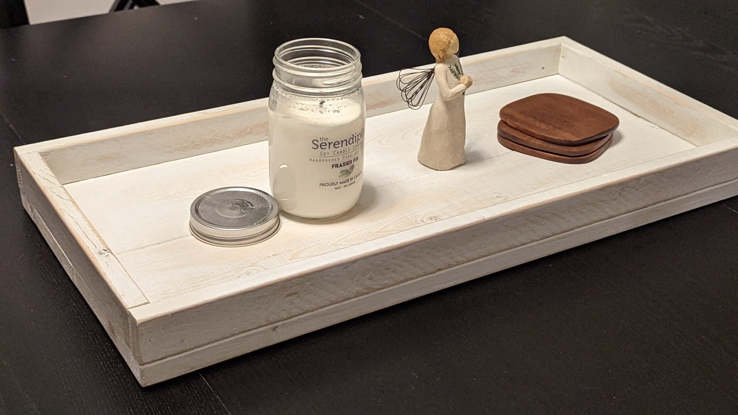 Wooden Tray - White