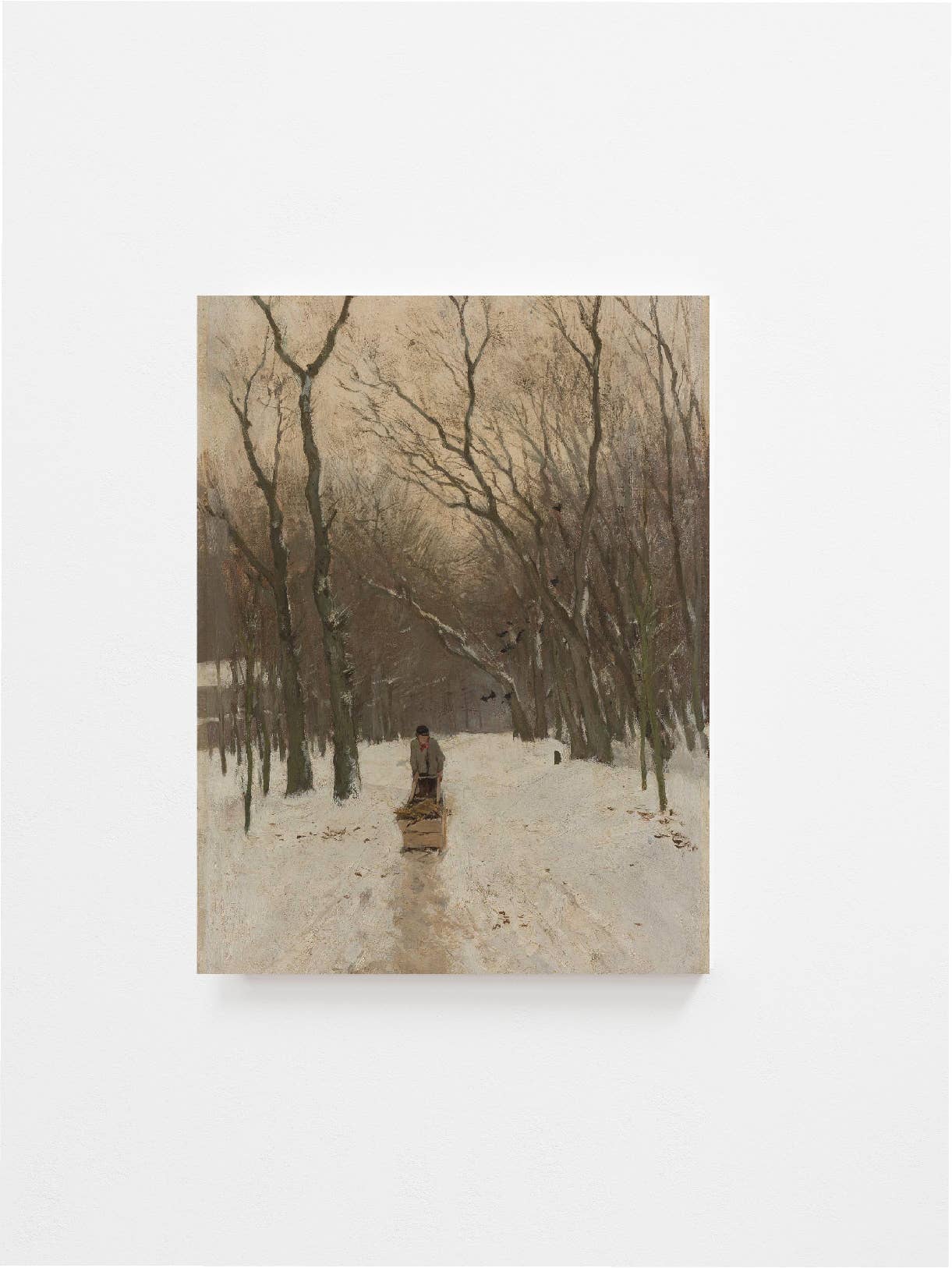 Winter Snowy Path Art Print
