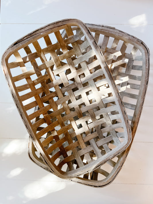 Chipwood basket, Set of 2