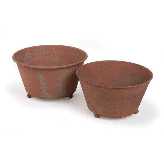 Rust Coloured Metal Containers